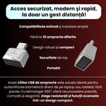 PC, gaming si accesorii - Periferice PC - Memorii USB - Cititor de amprente USB-C model U10, securitate avansata, portabil, compatibil Android si IOS, plug & play, gri - Infinity.ro