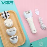 Ingrijire personala si Cosmetice - Aparate & accesorii ingrijire personala - Epilatoare si accesorii - Epilatoare - Epilator VGR V-703, 5 in 1, Pentru Picioare, corp, bikini, axile,  waterproof IPX 4, acumulator 1400mAh - Infinity.ro