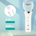 Ingrijire personala si Cosmetice - Aparate & accesorii ingrijire personala - Epilatoare si accesorii - Epilatoare - Epilator VGR V-703, 5 in 1, Pentru Picioare, corp, bikini, axile,  waterproof IPX 4, acumulator 1400mAh - Infinity.ro