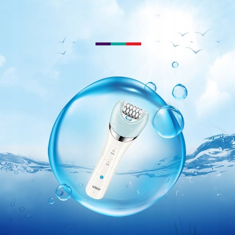 Ingrijire personala si Cosmetice - Aparate & accesorii ingrijire personala - Epilatoare si accesorii - Epilatoare - Epilator VGR V-703, 5 in 1, Pentru Picioare, corp, bikini, axile,  waterproof IPX 4, acumulator 1400mAh - Infinity.ro