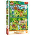 Jucarii, Copii si Bebe - Jucarii si jocuri - Jocuri si puzzle - Puzzle - Puzzle trefl 2x70 jurassic world universul jurassic park - Infinity.ro