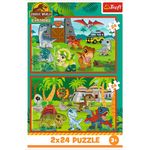Jucarii, Copii si Bebe - Jucarii si jocuri - Jocuri si puzzle - Puzzle - Puzzle trefl 2x70 jurassic world universul jurassic park - Infinity.ro