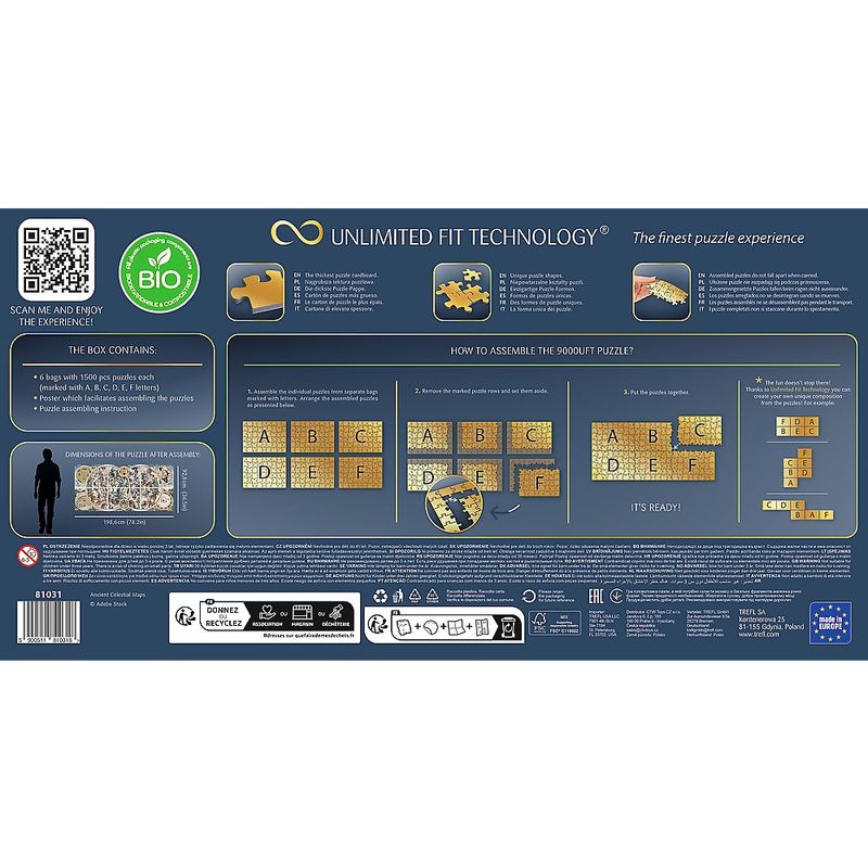 Jucarii, Copii si Bebe - Jucarii si jocuri - Jocuri si puzzle - Puzzle - Puzzle trefl uft 9000 harti celeste antice - Infinity.ro