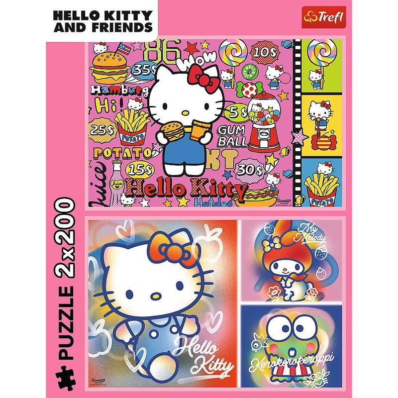 Jucarii, Copii si Bebe - Jucarii si jocuri - Jocuri si puzzle - Puzzle - Puzzle trefl 2x200 hello kitty si prietenii - Infinity.ro
