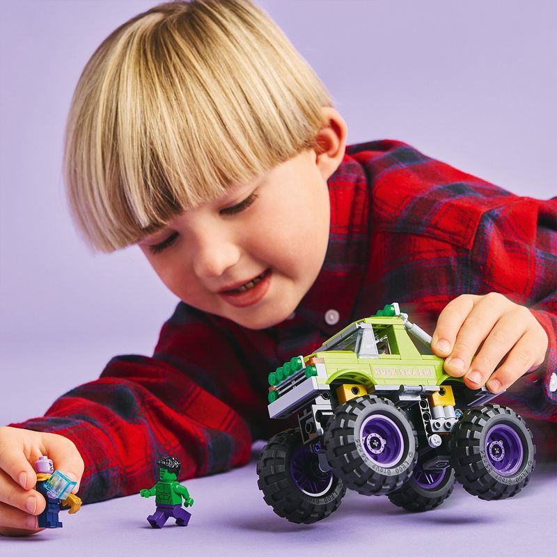 Jucarii, Copii si Bebe - Jucarii si jocuri - Seturi de constructie si cuburi - Seturi de constructie - Lego super heroes hulk in vehicul de teren contra lui thanos 76312 - Infinity.ro
