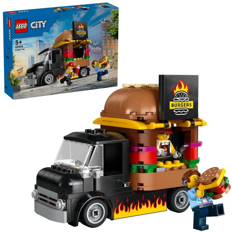 Jucarii, Copii si Bebe - Jucarii si jocuri - Seturi de constructie si cuburi - Seturi de constructie - Lego city toneta de burgeri 60404 - Infinity.ro