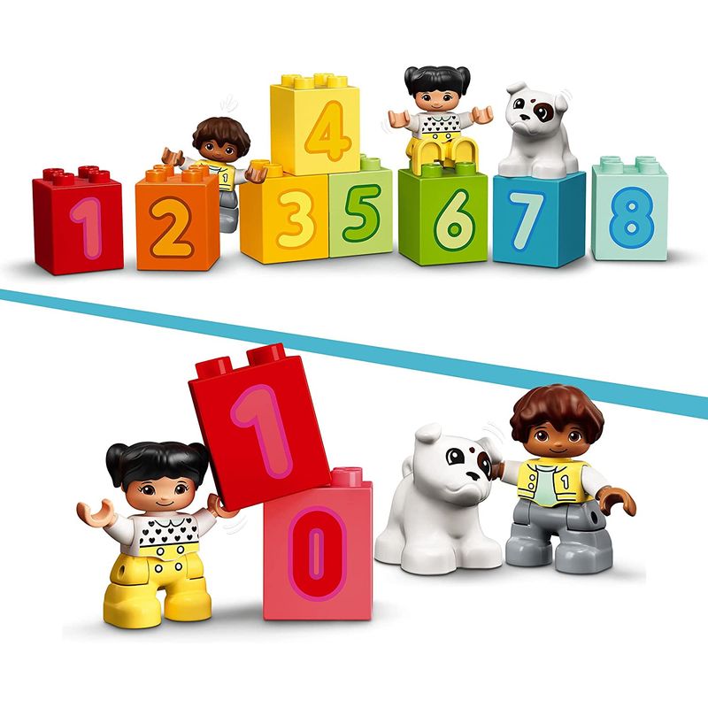Jucarii, Copii si Bebe - Jucarii si jocuri - Seturi de constructie si cuburi - Seturi de constructie - Lego duplo primul meu tren cu numere - invata sa numeri 10954 - Infinity.ro