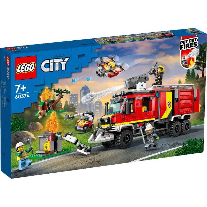 Jucarii, Copii si Bebe - Jucarii si jocuri - Seturi de constructie si cuburi - Seturi de constructie - Lego city masina unitatii de pompieri 60374 - Infinity.ro
