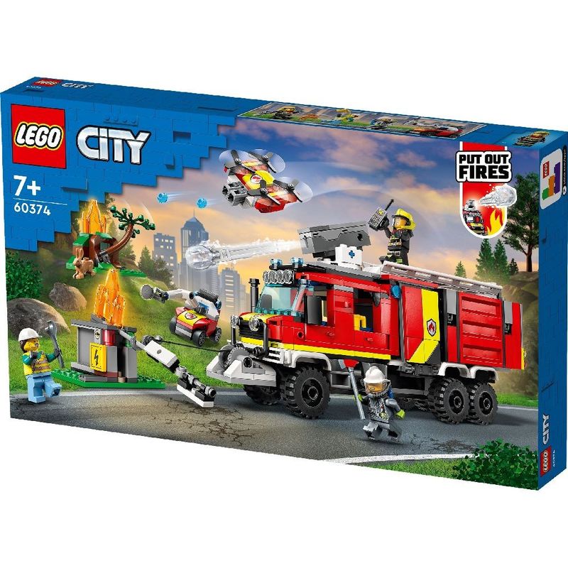Jucarii, Copii si Bebe - Jucarii si jocuri - Seturi de constructie si cuburi - Seturi de constructie - Lego city masina unitatii de pompieri 60374 - Infinity.ro
