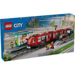 Jucarii, Copii si Bebe - Jucarii si jocuri - Seturi de constructie si cuburi - Seturi de constructie - Lego city trains statie si tramvai in centrul orasului 60423 - Infinity.ro