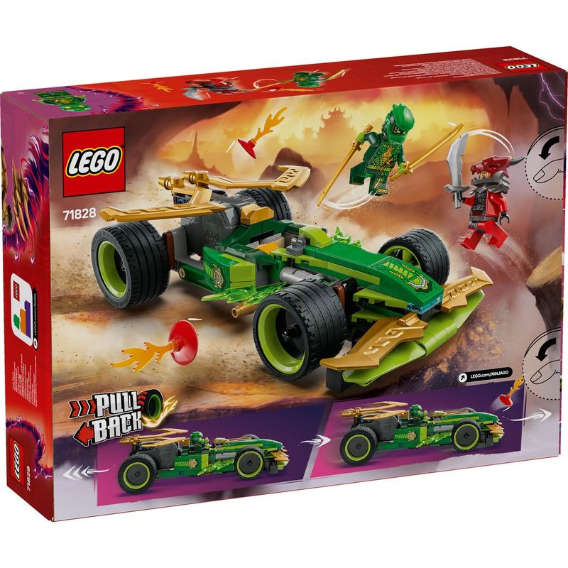 Jucarii, Copii si Bebe - Jucarii si jocuri - Seturi de constructie si cuburi - Seturi de constructie - Lego ninjago masina de curse pull-back a lui lloyd 71828 - Infinity.ro