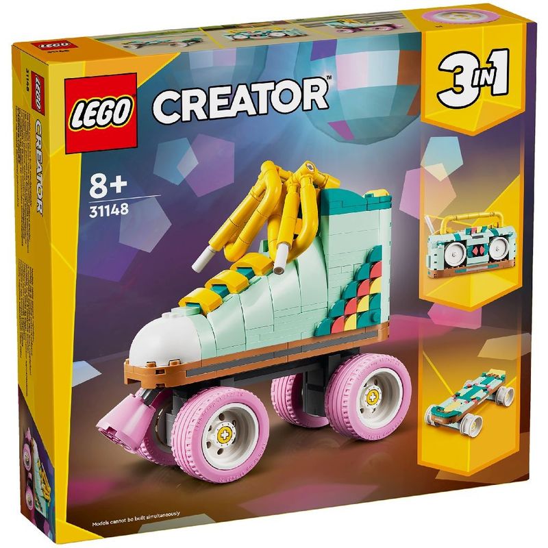 Jucarii, Copii si Bebe - Jucarii si jocuri - Seturi de constructie si cuburi - Seturi de constructie - Lego creator 3in1 patina cu rotile retro 31148 - Infinity.ro