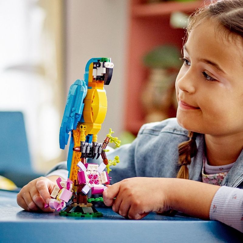Jucarii, Copii si Bebe - Jucarii si jocuri - Seturi de constructie si cuburi - Seturi de constructie - Lego creator papagal exotic 31136 - Infinity.ro