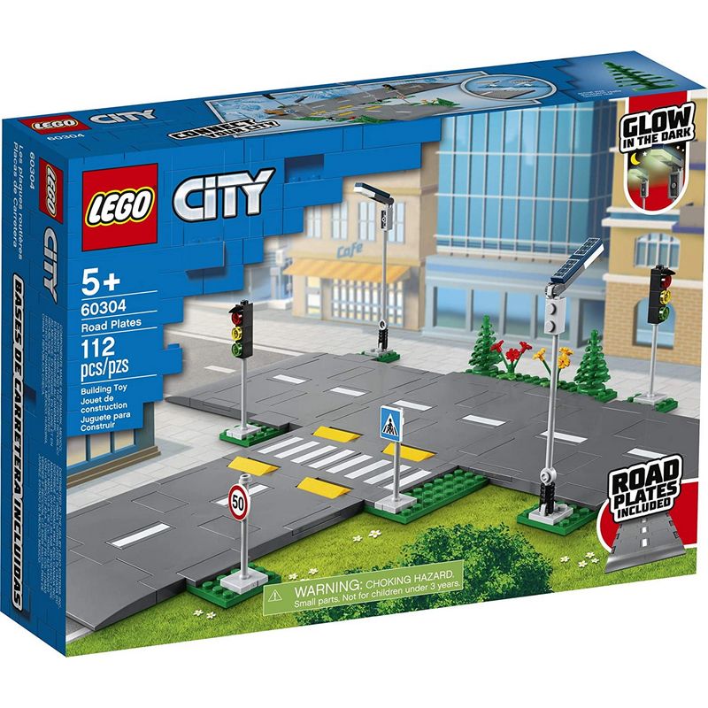 Jucarii, Copii si Bebe - Jucarii si jocuri - Seturi de constructie si cuburi - Seturi de constructie - Lego city  placi de drum 60304 - Infinity.ro