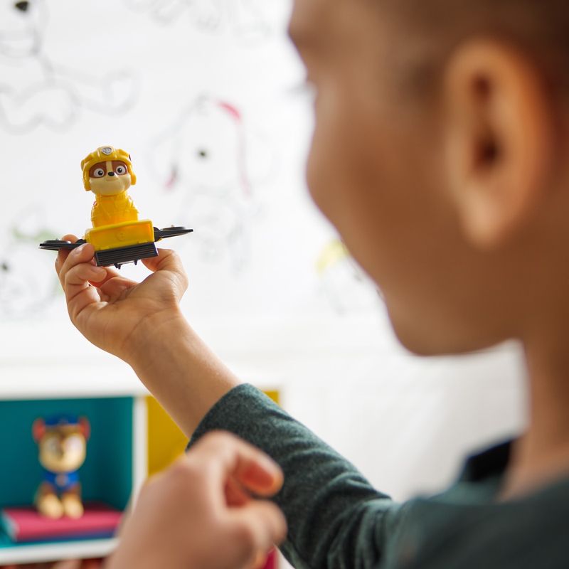 Jucarii, Copii si Bebe - Jucarii si jocuri - Vehicule si jucarii cu telecomanda - Masinute - Patrula catelusilor action pups set vehicul de salvare hoverboard si figurina rubble 5 cm - Infinity.ro