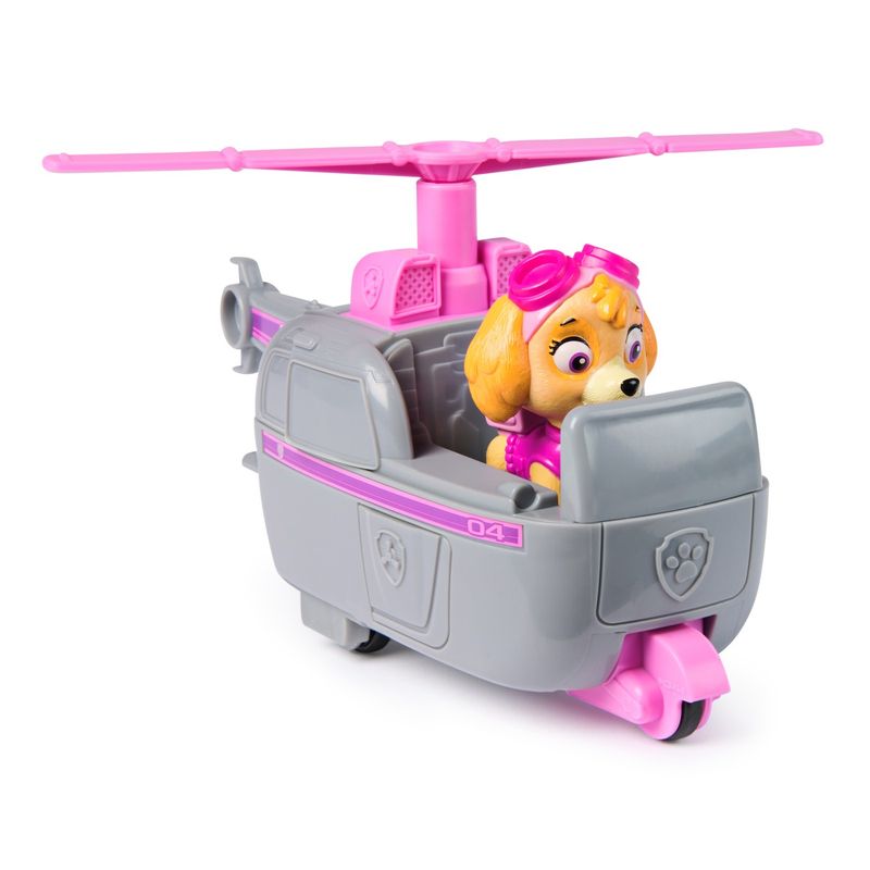 Jucarii, Copii si Bebe - Jucarii si jocuri - Vehicule si jucarii cu telecomanda - Masinute - Patrula catelusilor set vehicul de baza elicopter si figurina skye - Infinity.ro