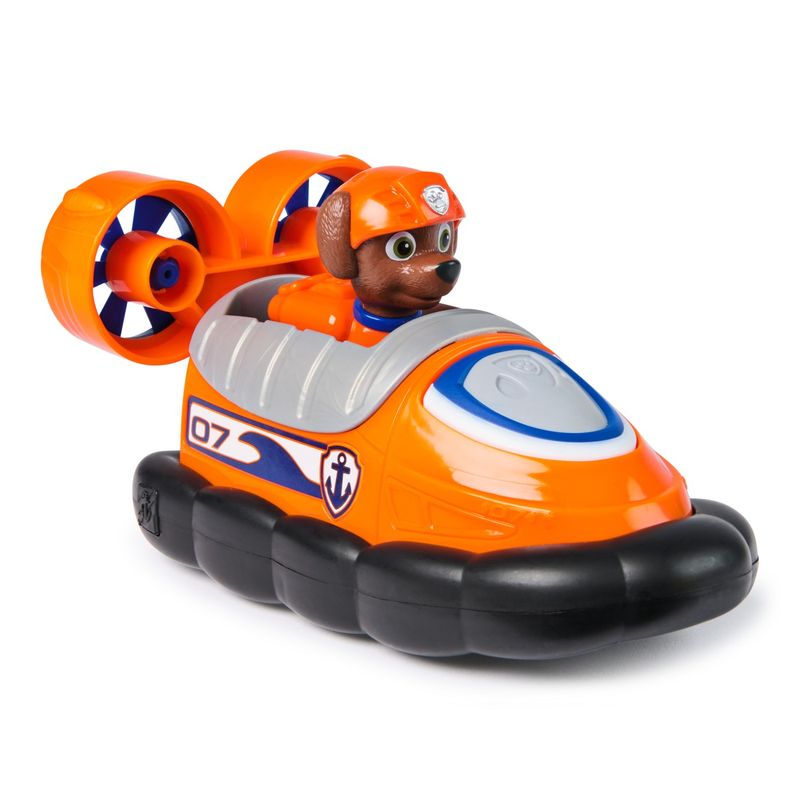 Jucarii, Copii si Bebe - Jucarii si jocuri - Vehicule si jucarii cu telecomanda - Masinute - Patrula catelusilor set vehicul de baza hovercraft si figurina zuma - Infinity.ro