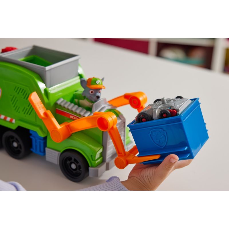 Jucarii, Copii si Bebe - Jucarii si jocuri - Vehicule si jucarii cu telecomanda - Masinute - Patrula catelusilor rocky si camionul de reciclare crush n roll - Infinity.ro