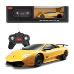 Jucarii, Copii si Bebe - Jucarii si jocuri - Vehicule si jucarii cu telecomanda - Masinute - Masina cu telecomanda lamborghini murcielago lp670 galben cu scara 1 la 24 - Infinity.ro