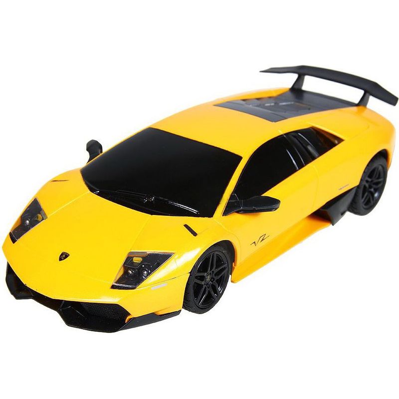 Jucarii, Copii si Bebe - Jucarii si jocuri - Vehicule si jucarii cu telecomanda - Masinute - Masina cu telecomanda lamborghini murcielago lp670 galben cu scara 1 la 24 - Infinity.ro