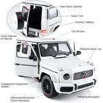 Jucarii, Copii si Bebe - Jucarii si jocuri - Vehicule si jucarii cu telecomanda - Masinute - Masina cu telecomanda mercedes-benz g63 alb scara 1 la 14 - Infinity.ro