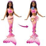 Jucarii, Copii si Bebe - Jucarii si jocuri - Papusi si accesorii - Papusi - Barbie papusa sirena floarea magica cu par brunet si coada roz - Infinity.ro
