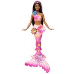 Jucarii, Copii si Bebe - Jucarii si jocuri - Papusi si accesorii - Papusi - Barbie papusa sirena floarea magica cu par brunet si coada roz - Infinity.ro