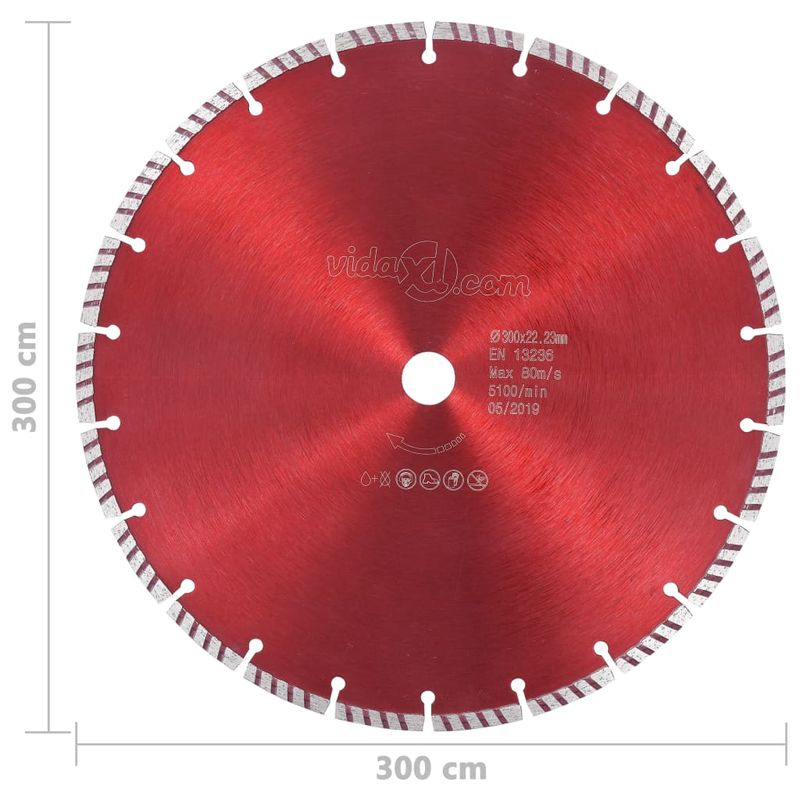 Casa si Gradina - Constructii - Scule electrice si accesorii - Accesorii polizare si slefuire - Disc diamantat de taiere cu turbo, otel, 300 mm - Infinity.ro