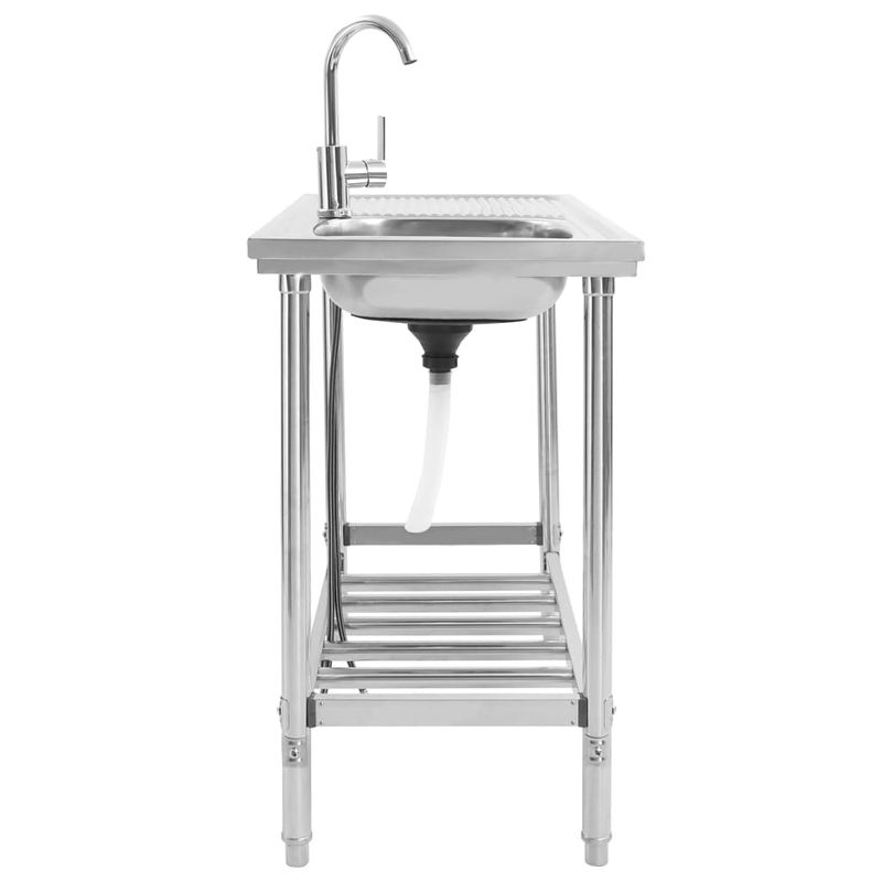 Casa si Gradina - Sanitare - Chiuveta bucatarie si accesorii - Chiuvete bucatarie - Chiuveta de camping cu o cuva, cu robinet, otel inoxidabil - Infinity.ro