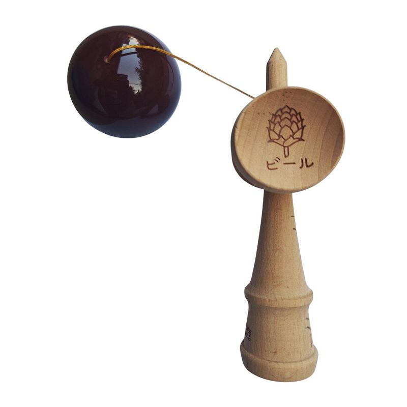 Jucarii, Copii si Bebe - Jucarii si jocuri - Jucarii & jocuri educative - Jucarii interactive - Kendama profesionala, Bila din lemn + Sticker pentru telefon, 122KD - Infinity.ro