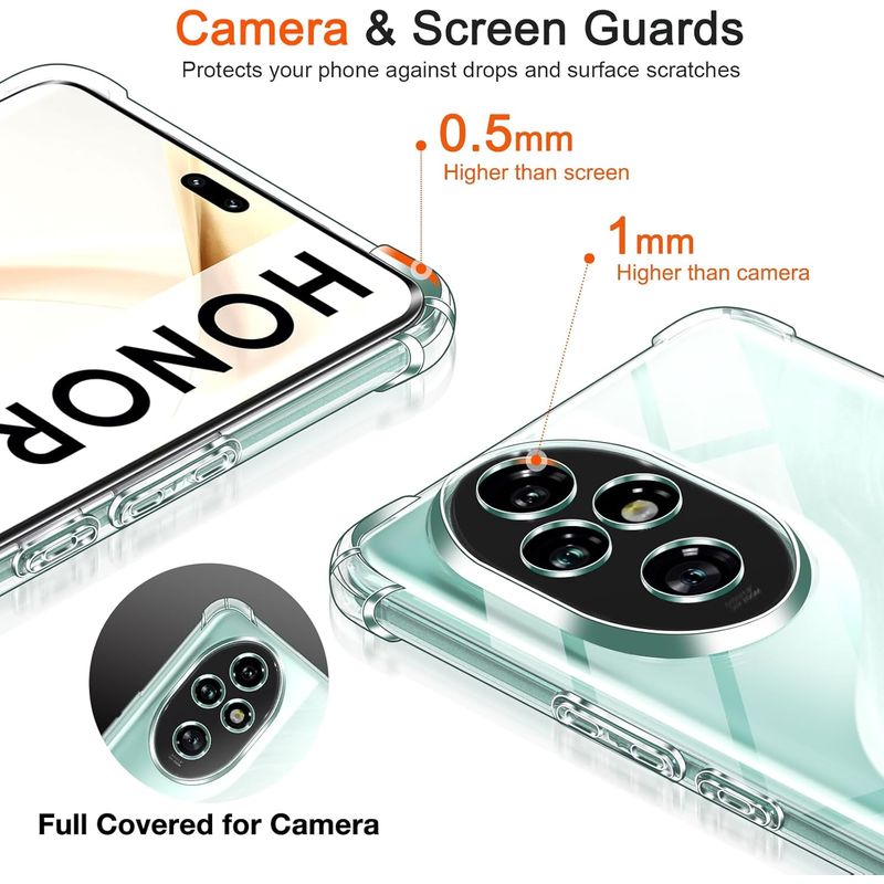 Laptop, Telefoane si Tablete - Telefoane mobile si accesorii - Accesorii Telefoane - Huse telefoane - Husa Anti soc, transparenta compatibila cu Honor 200 Pro - Infinity.ro