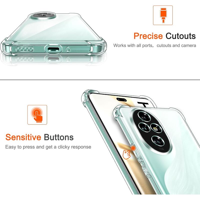 Laptop, Telefoane si Tablete - Telefoane mobile si accesorii - Accesorii Telefoane - Huse telefoane - Husa Anti soc, transparenta compatibila cu Honor 200 Pro - Infinity.ro