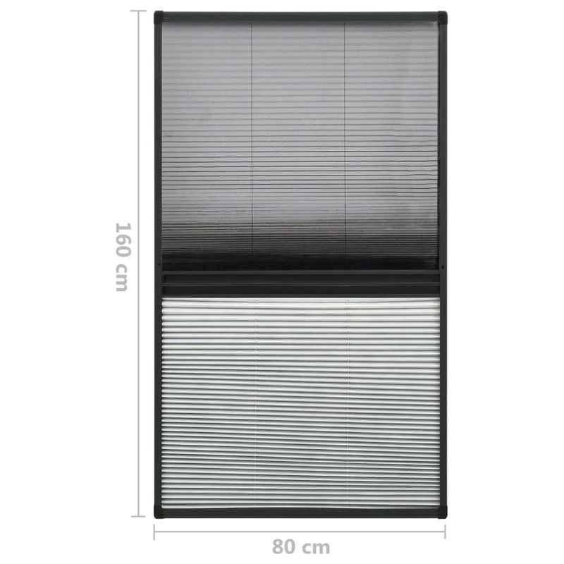 Casa si Gradina - Textile si covoare - Perdele si draperii - Perdele - Ecran insecte pentru ferestre, cu umbrar, 80x160 cm, aluminiu - Infinity.ro