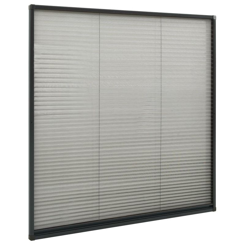Casa si Gradina - Textile si covoare - Perdele si draperii - Perdele - Ecran insecte pentru ferestre, antracit, 120x120 cm, aluminiu - Infinity.ro