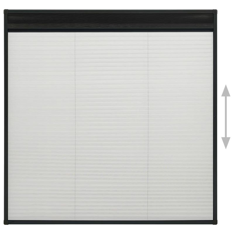 Casa si Gradina - Textile si covoare - Perdele si draperii - Perdele - Ecran insecte pentru ferestre, antracit, 120x120 cm, aluminiu - Infinity.ro