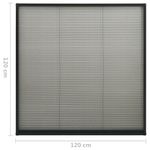 Casa si Gradina - Textile si covoare - Perdele si draperii - Perdele - Ecran insecte pentru ferestre, antracit, 120x120 cm, aluminiu - Infinity.ro