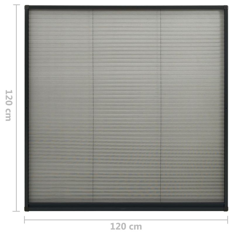 Casa si Gradina - Textile si covoare - Perdele si draperii - Perdele - Ecran insecte pentru ferestre, antracit, 120x120 cm, aluminiu - Infinity.ro