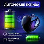 Produse digitale - Reportofon Spion CLC Q66 8GB, medalion inima, 96h inregistrare, activare vocala, DSP, baterie reincarcabila - Infinity.ro