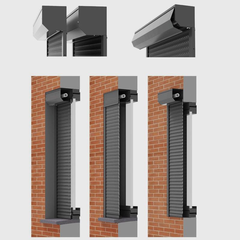 Casa si Gradina - Constructii - Ferestre si accesorii - Accesorii ferestre - Rulou exterior aluminiu, Italbox, 120x200cm (LxH), Gri antracit - Infinity.ro