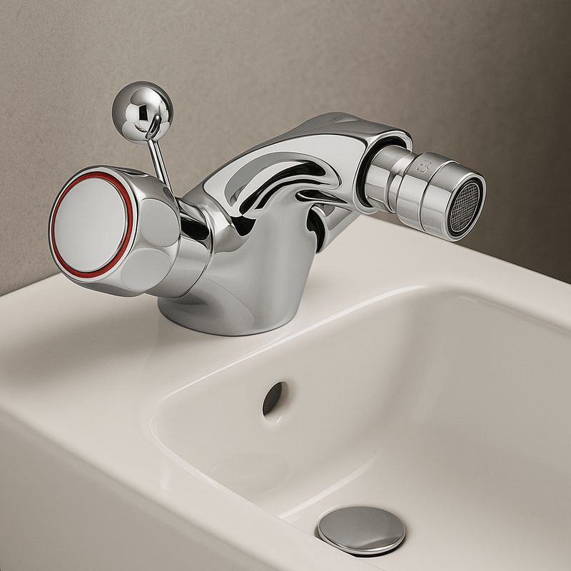 Casa si Gradina - Sanitare - Lavoar baie si accesorii - Baterii sanitare - Baterie bideu Remer Rubinetterie Classic 23Y, monocomandata, ventil pop-up, crom lucios, alama - Infinity.ro