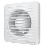 Casa si Gradina - Sanitare - Suporturi si accesorii baie - Sisteme de ventilatie - Ventilator baie VentEurope CLASSIC100, diametru 100 mm, debit 97 mc/h, 14W, IP24, silentios, economic, Alb - Infinity.ro