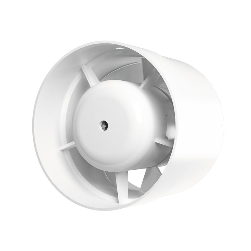 Casa si Gradina - Sanitare - Suporturi si accesorii baie - Sisteme de ventilatie - Ventilator de tubulatura VentEurope WAY100, diametru 100 mm, debit 107 mc/h, 14W, IP24, silentios, economic, Alb - Infinity.ro