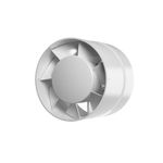 Casa si Gradina - Sanitare - Suporturi si accesorii baie - Sisteme de ventilatie - Ventilator de tubulatura VentEurope WAY100, diametru 100 mm, debit 107 mc/h, 14W, IP24, silentios, economic, Alb - Infinity.ro