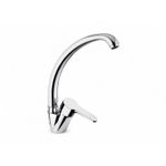 Casa si Gradina - Sanitare - Lavoar baie si accesorii - Baterii sanitare - Baterie chiuveta bucatarie Remer Rubinetterie Winner W42, montaj pe chiuveta, pipa inalta si pivotanta, ceramic - Infinity.ro