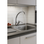 Casa si Gradina - Sanitare - Lavoar baie si accesorii - Baterii sanitare - Baterie chiuveta bucatarie Remer Rubinetterie Winner W42, montaj pe chiuveta, pipa inalta si pivotanta, ceramic - Infinity.ro