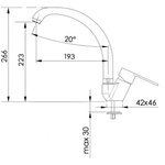 Casa si Gradina - Sanitare - Lavoar baie si accesorii - Baterii sanitare - Baterie chiuveta bucatarie Remer Rubinetterie Winner W42, montaj pe chiuveta, pipa inalta si pivotanta, ceramic - Infinity.ro