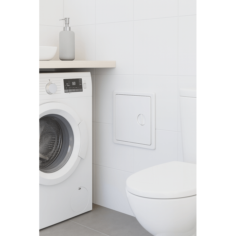 Casa si Gradina - Sanitare - Suporturi si accesorii baie - Sisteme de ventilatie - Usita de vizitare si acces VentEurope LT1520P, 150x200 mm, grosime 10 mm, Plastic ABS, suruburi autoforante / adeziv - Infinity.ro