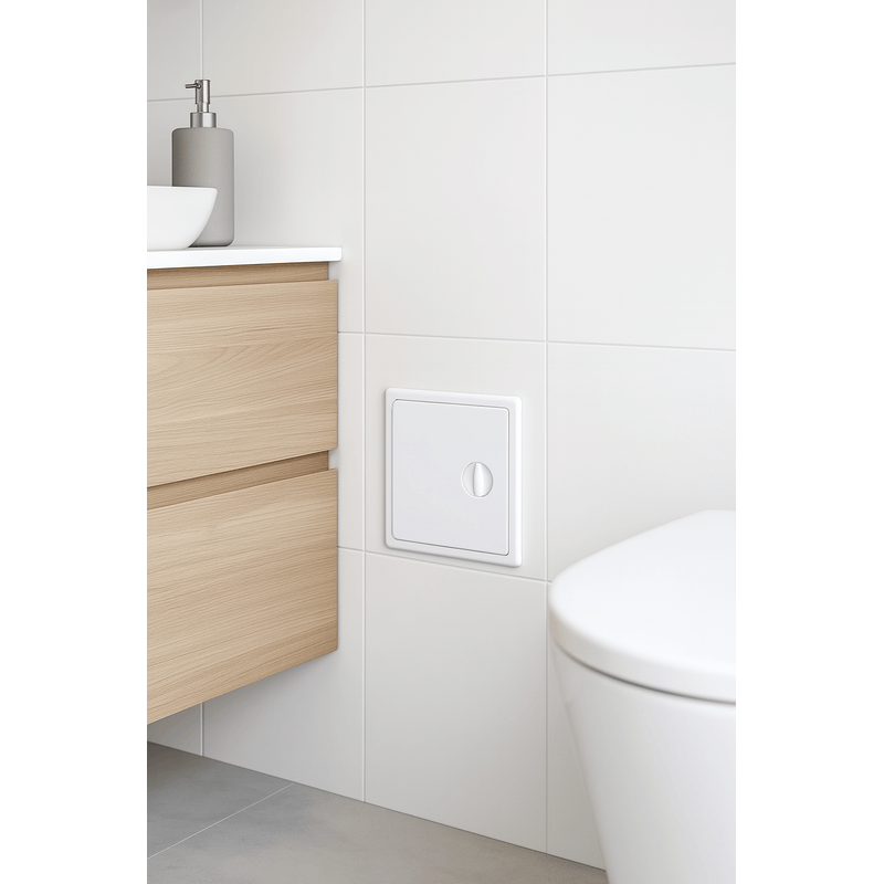 Casa si Gradina - Sanitare - Suporturi si accesorii baie - Sisteme de ventilatie - Usita de vizitare si acces VentEurope LT2030P, 200x300 mm, grosime 10 mm, Plastic ABS, suruburi autoforante / adeziv - Infinity.ro