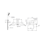 Casa si Gradina - Sanitare - Lavoar baie si accesorii - Baterii sanitare - Set baterie cada si dus Remer Rubinetterie Winner W02, monocomanda, cartus ceramic, montare rapida, 4 tipuri de jeturi - Infinity.ro