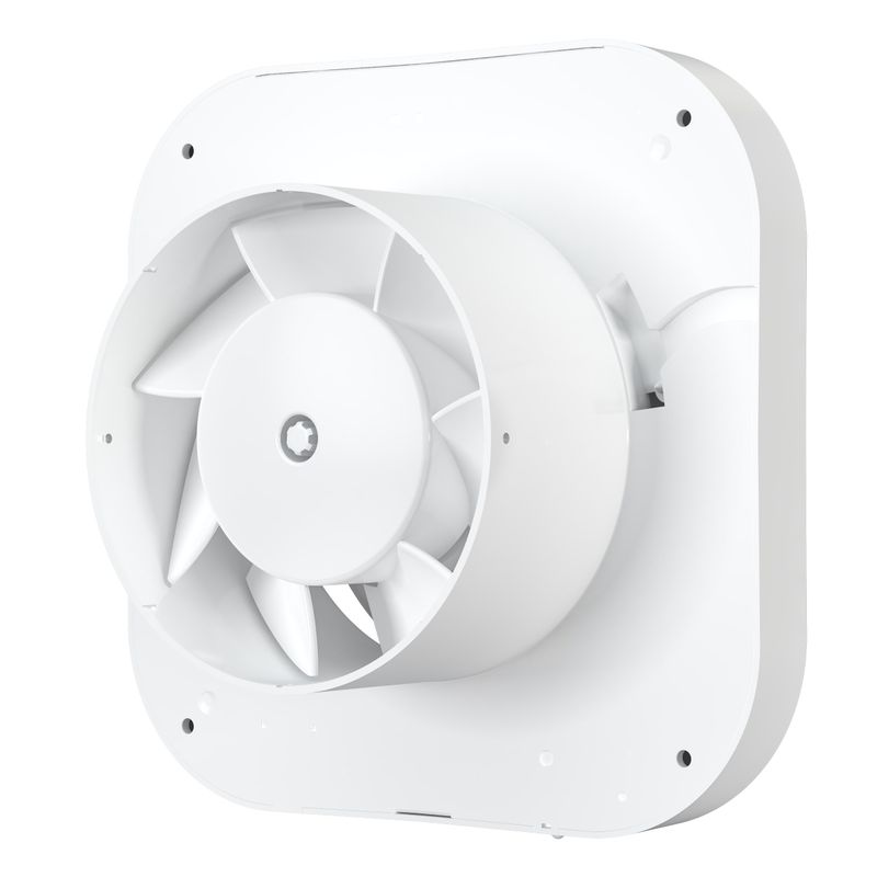Casa si Gradina - Sanitare - Suporturi si accesorii baie - Sisteme de ventilatie - Ventilator baie VentEurope ROUND100, diametru 100 mm, debit 105 mc/h, IP24, 2 trepte, 17W silentios, flansa scurtata - Infinity.ro